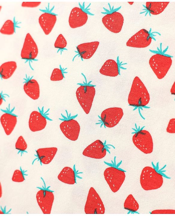 Pine Kids Cotton Elastane Knit Singlet Sleeves Slips With Strawberry Print Pack of 3 (Color May Vary)
