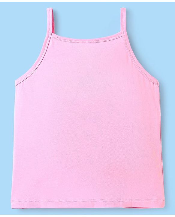 Pine Kids Cotton Elastane Knit Singlet Sleeves Slips With Strawberry Print Pack of 3 (Color May Vary)