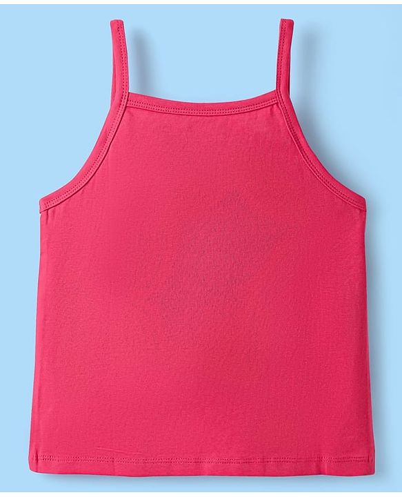 Pine Kids Cotton Elastane Knit Singlet Sleeves Bow & Polka Dot Printed Slips Pack of 3 (Color May Vary)