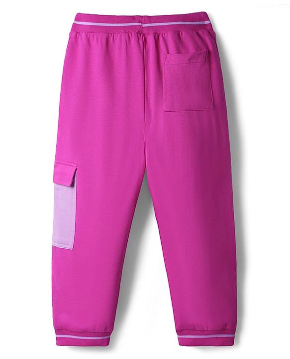 Pine Kids Cotton Knit Full Length Lounge Pant With Anime Character Print - Pink