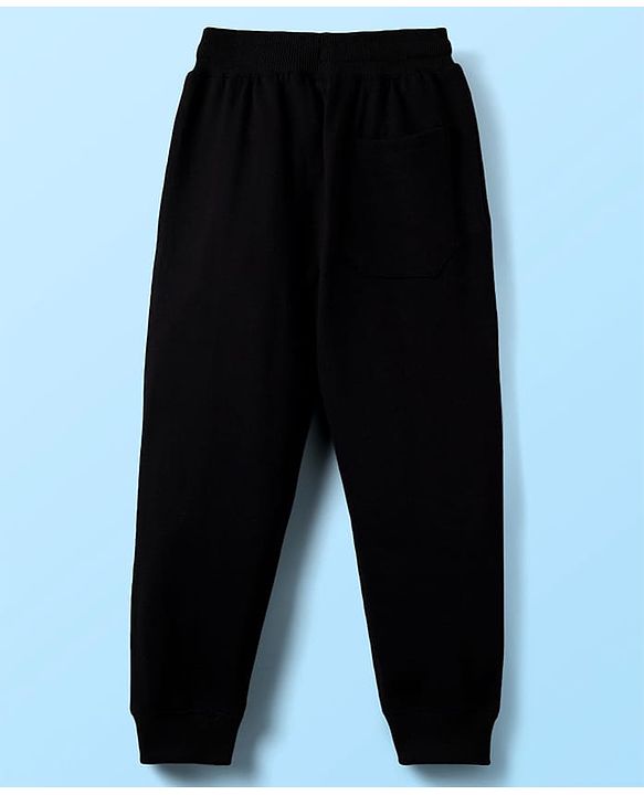 Pine Kids Cotton Knit Full Length Striped Lounge Pant - Black