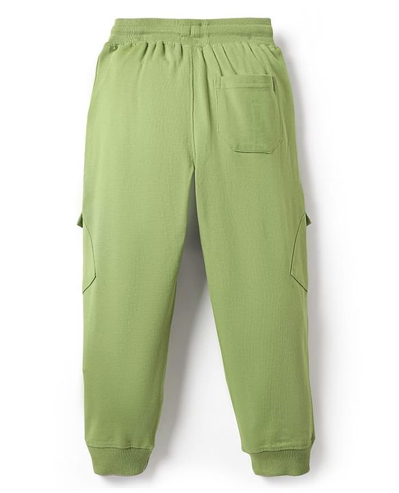 Pine Kids Cotton Knit Full Length Solid Lounge Pant - Light Green