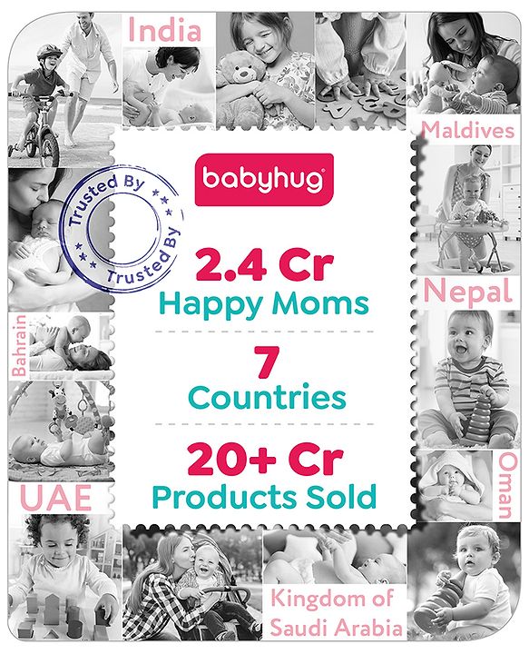 Babyhug Portable Baby Stroller with One-hand Z Compact Fold - Black| Pram for Newborn| Concealed Linked Brake| Swivel Wheels| 5 point Safety Harness| Air Cabin Friendly|