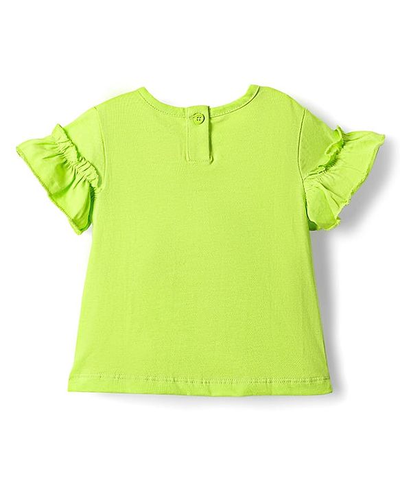Babyhug Disney Single Jersey Knit Half Sleeves T-shirt & Short Set With 101 Dalmatians Graphics - Light Green