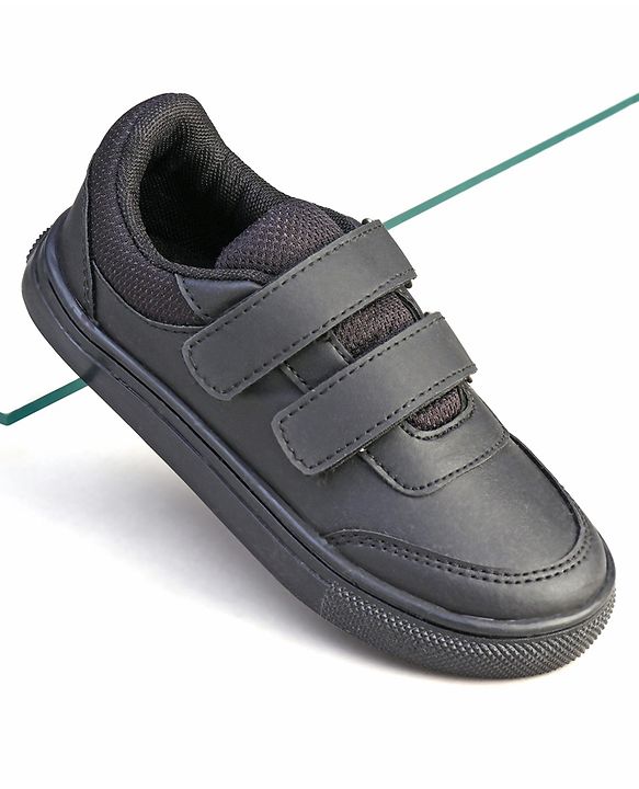 Pine Kids Velcro Closure School Shoes - Black