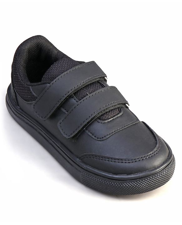 Pine Kids Velcro Closure School Shoes - Black