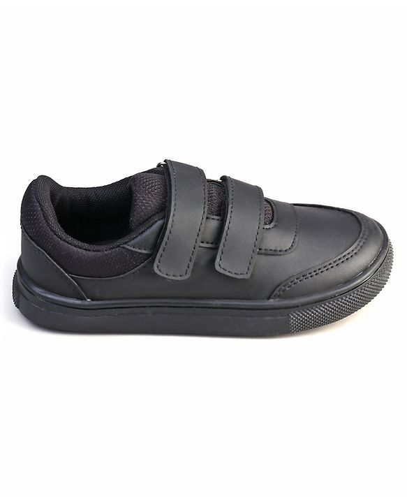 Pine Kids Velcro Closure School Shoes - Black