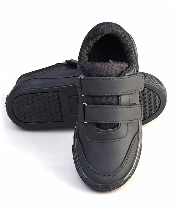 Pine Kids Velcro Closure School Shoes - Black