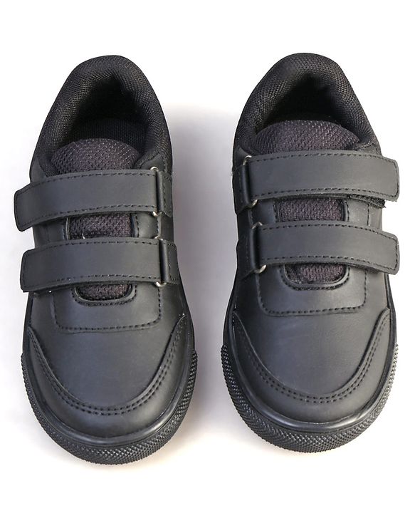Pine Kids Velcro Closure School Shoes - Black