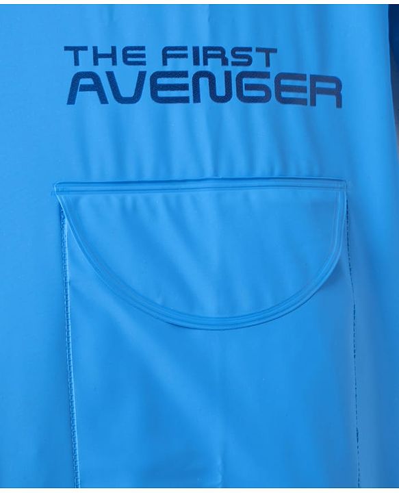 Pine Kids Marvel Full Sleeves Hooded Avengers Raincoat - Blue