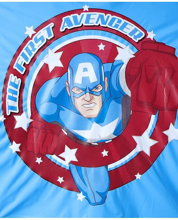 Pine Kids Marvel Full Sleeves Hooded Avengers Raincoat - Blue