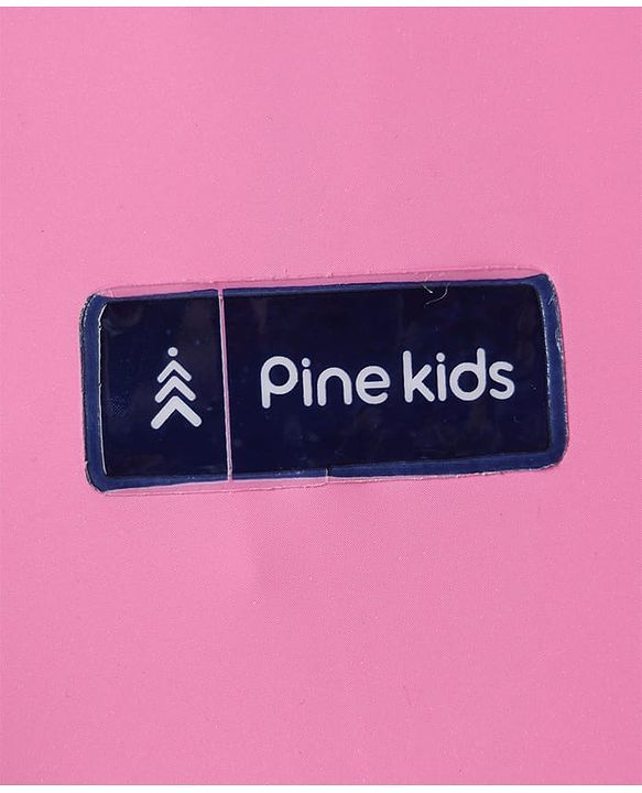 Pine Kids Full Sleeves Hooded Raincoat - Dark Pink