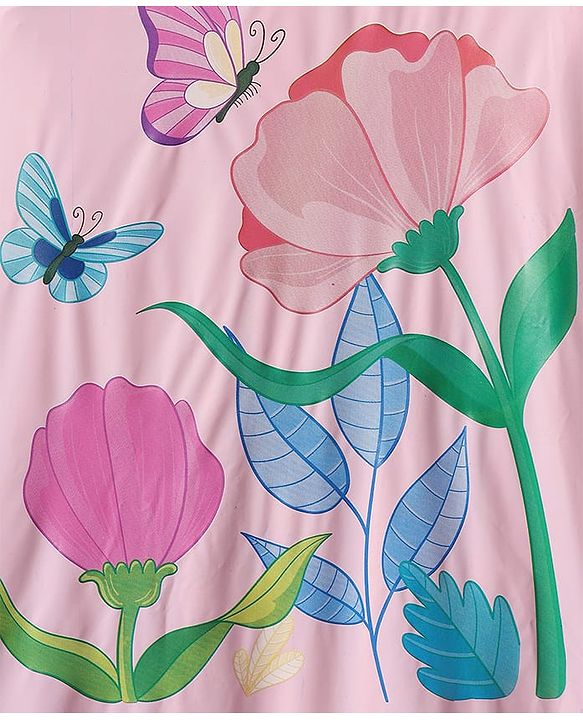 Pine Kids Full Sleeves Hooded Butterfly Raincoat - Light Pink