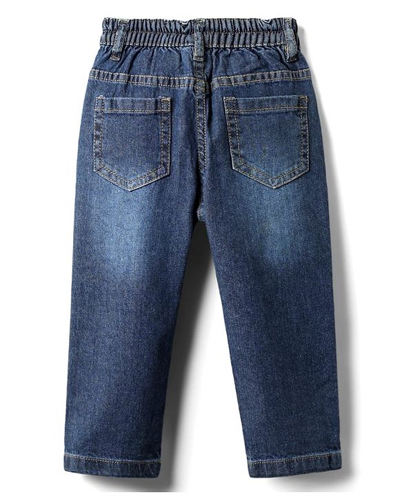 Babyhug Cotton Woven Full Sleeves Checks Shirt & Denim Jeans Set - Blue