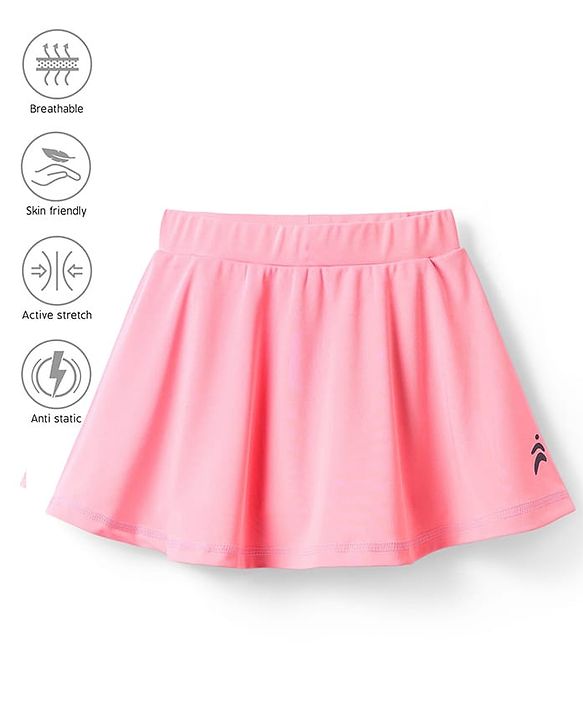 Pine Active Knit Super Stretch Skorts  with Brand Logo Print - Pink