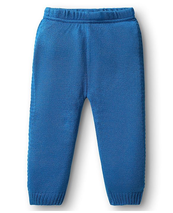 Babyhug Full Sleeves Hooded Front Open Sweater Set With Stripes Design - Golden & Blue