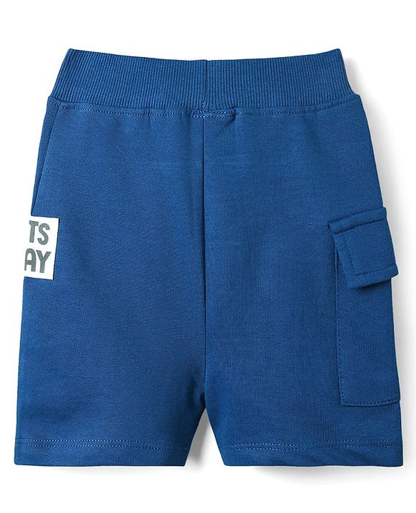 Babyhug Single Jersey Knit Half Sleeves T-Shirt & Shorts Set With Animal Print - Green & Blue