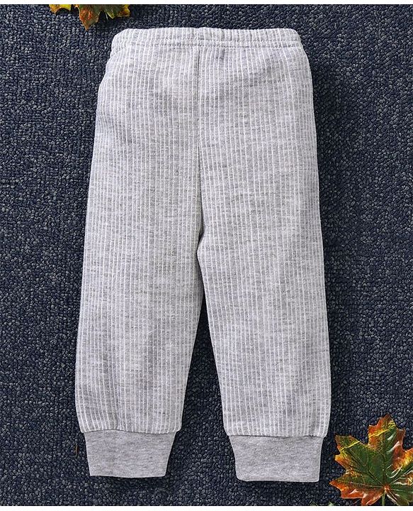 Babyhug Full Length Thermal Leggings - Grey