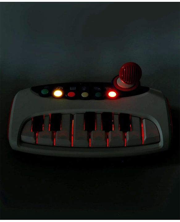 Babyhug Musical Piano with Microphone| Battery Operated|Teaching Mode| Record & Play Mode| Volume Control| Fun Lights|(Colour may vary)