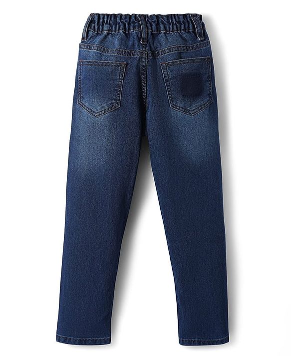Pine Kids Denim Woven Full Length Jeans with Badge - Navy Blue