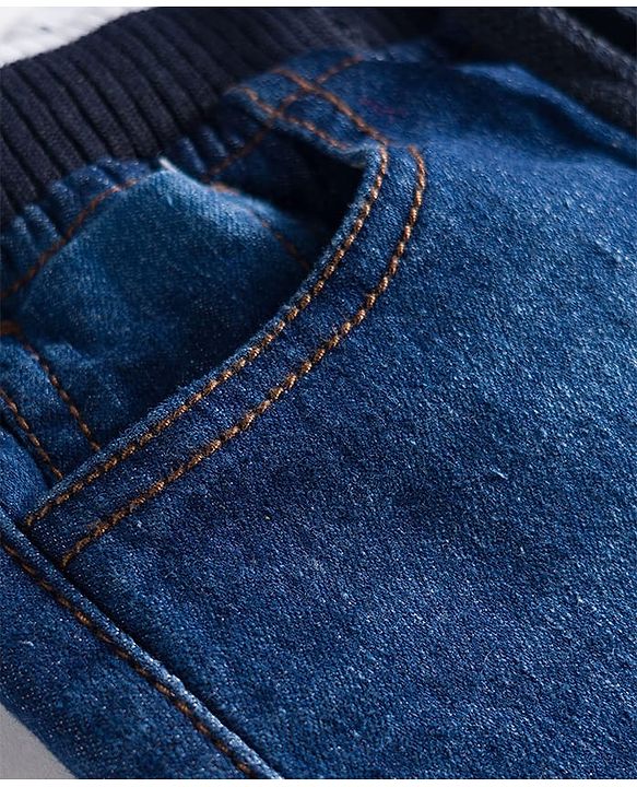 Pine Kids Denim Woven Full Length Washed Jeans - Navy Blue