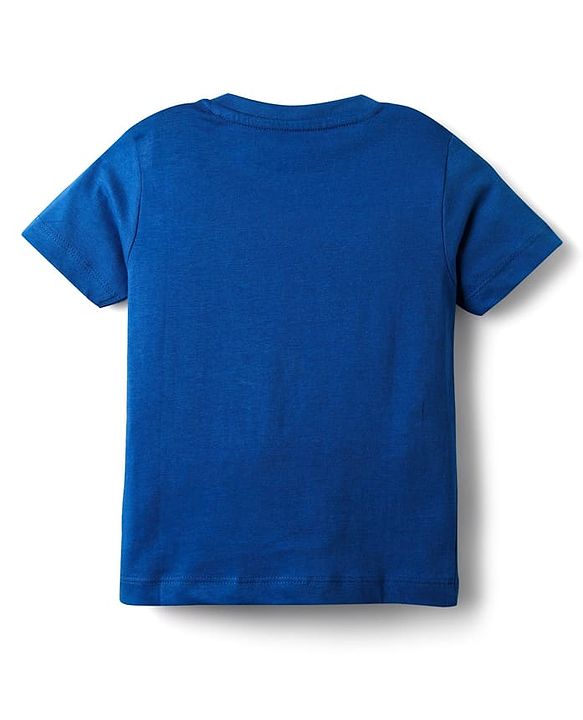 Babyhug Cotton Knit Half Sleeves T-Shirts With Stripes & Animal Print Pack Of 3 - Blue & White