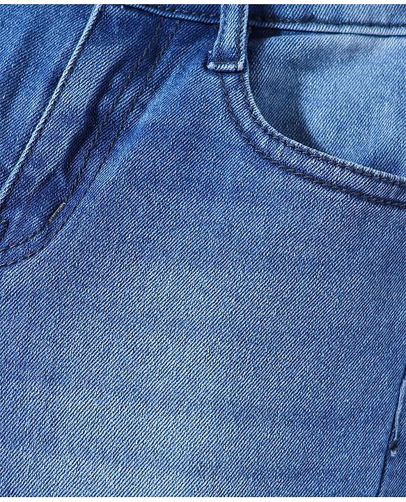 Pine Kids Denim Woven Full Length Washed Jeans - Navy Blue