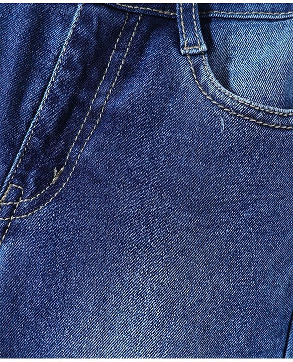 Pine Kids Denim Woven Full Length Washed Jeans - Navy Blue