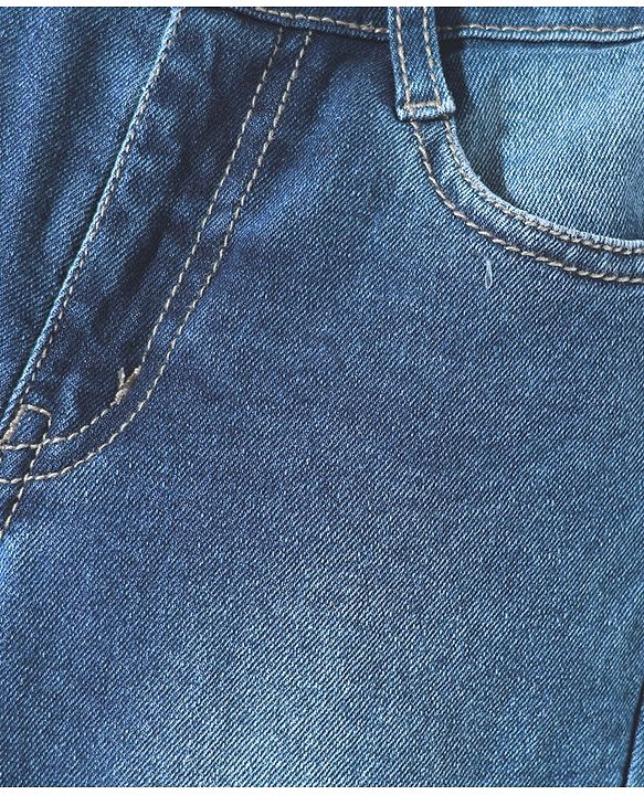 Pine Kids Denim Woven Full Length Washed Jeans - Navy Blue