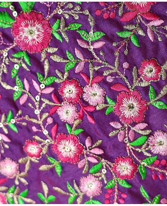 Babyhug Woven Frill Sleeves Choli Lehenga Set And Dupatta With Floral  Print & Embroidery with Lace Detailing - Purple & Dark Pink