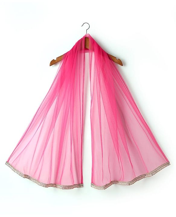 Babyhug Woven Frill Sleeves Choli Lehenga Set And Dupatta With Floral  Print & Embroidery with Lace Detailing - Purple & Dark Pink