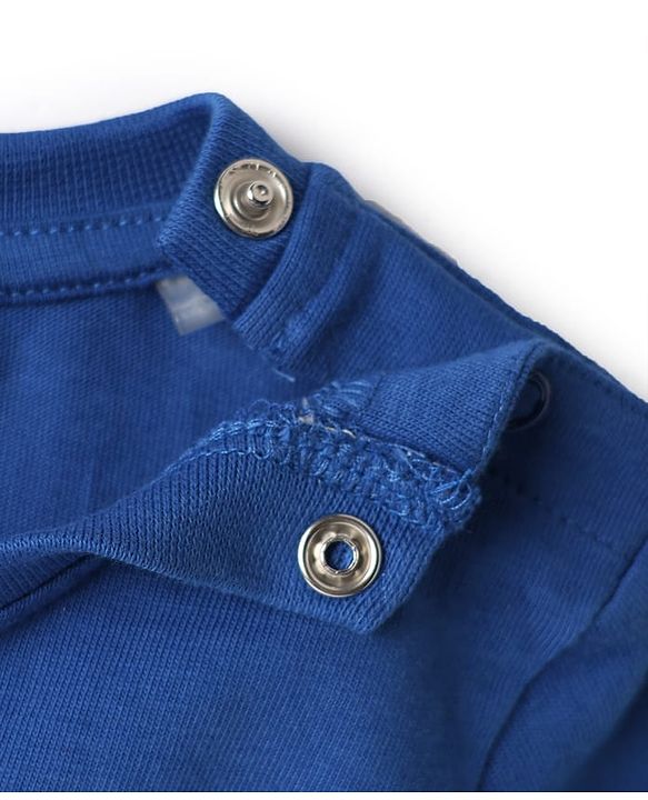Babyhug Cotton Knit Half Sleeves T-Shirt With Dino Print - Navy Blue