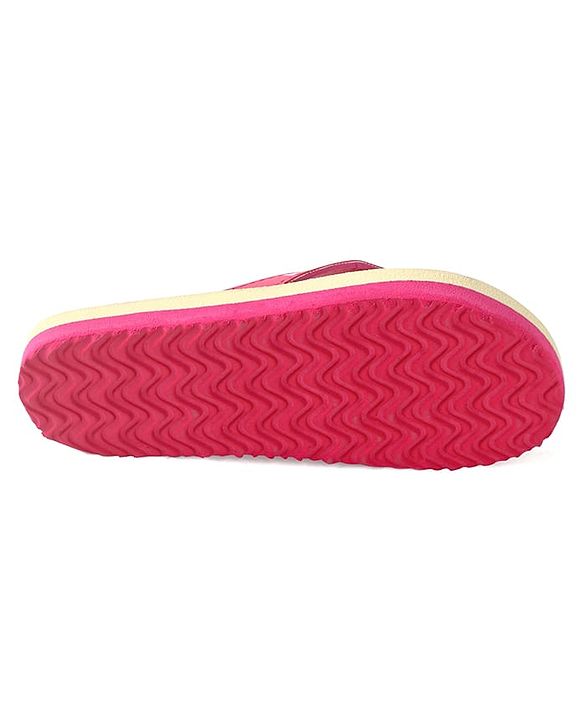 Pine Kids Slip On Flip Flops with Floral Print - Pink & Yellow