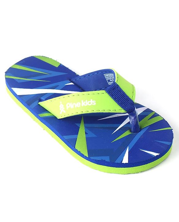 Pine Kids Printed Slip Ons Flip Flops - Blue