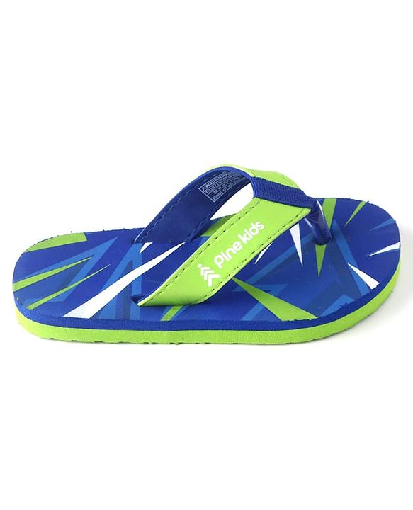 Pine Kids Printed Slip Ons Flip Flops - Blue