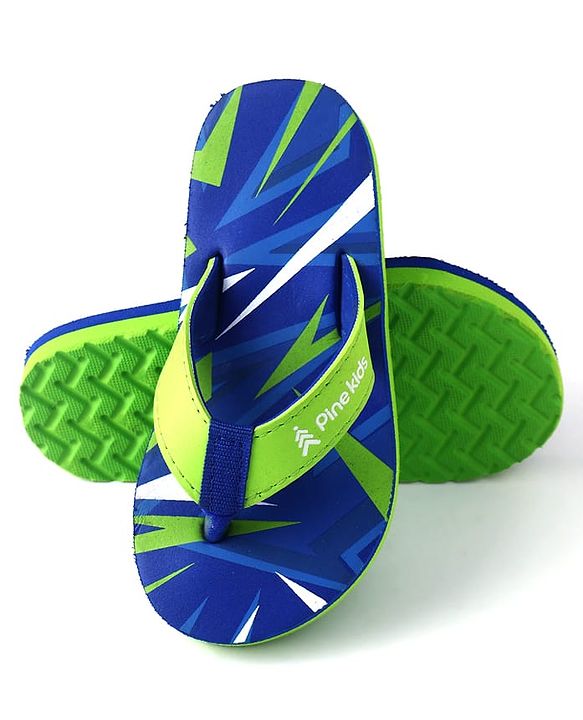 Pine Kids Printed Slip Ons Flip Flops - Blue