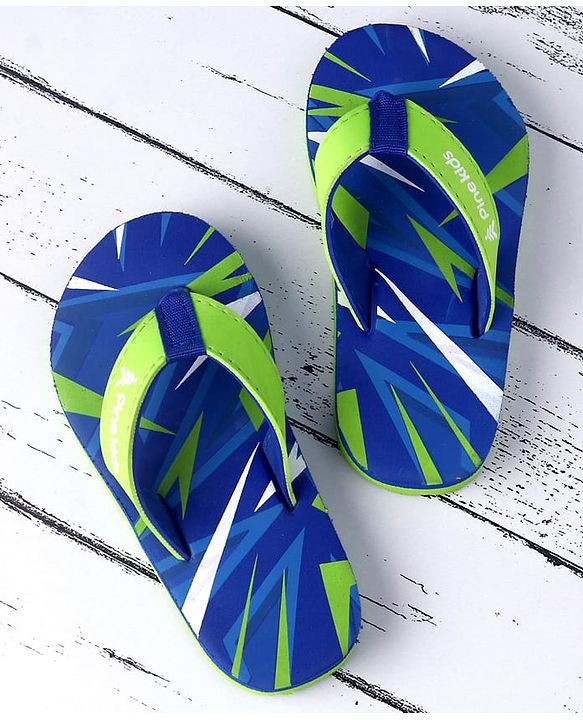 Pine Kids Printed Slip Ons Flip Flops - Blue