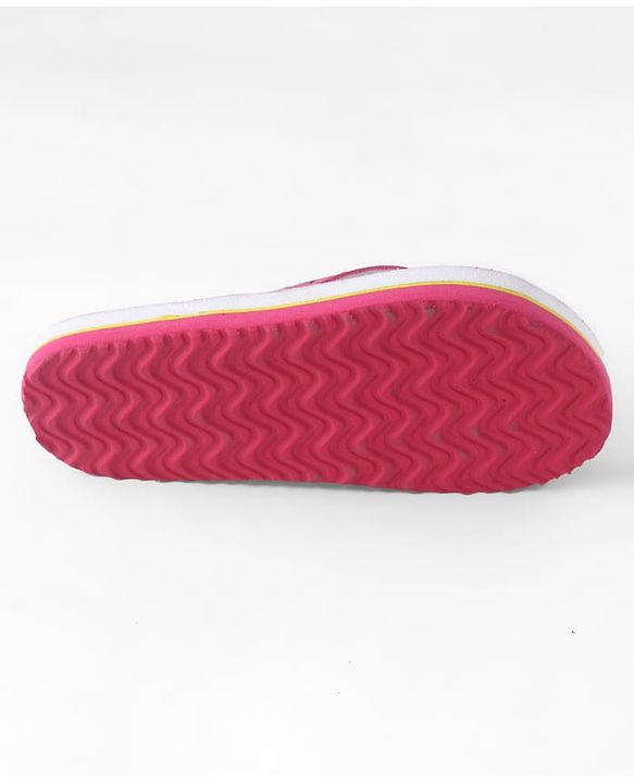 Pine Kids Slip Ons Flip Flops with Floral Print - Pink