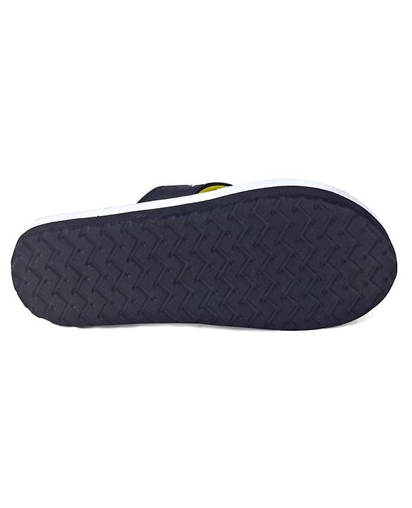 Pine Kids Slip On Flip Flops With Stripes & Star Print - Black & White