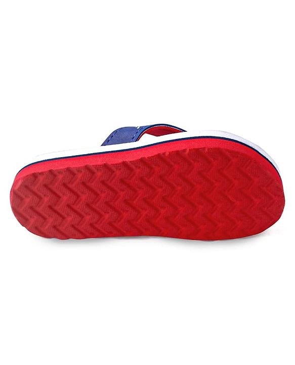 Pine Kids Slip On Flip Flops With Number Print - Red & Blue