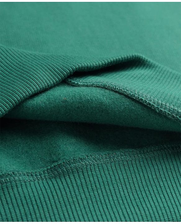 Pine Kids Cotton Knit Full Sleeves Solid Color Pullover Cut & Sew Sweatshirt - Mint