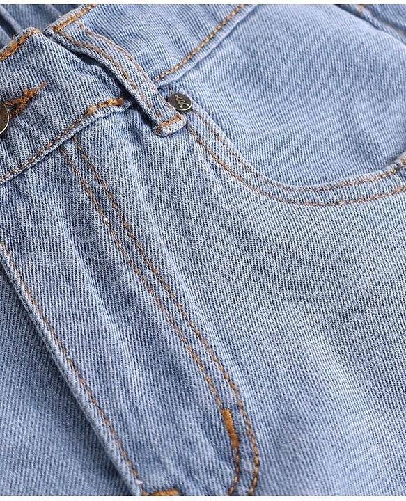 Pine Kids Denim Woven Full Length Washed Jeans - Light Blue