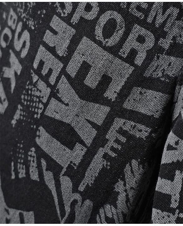 Pine Kids Woven Mid Calf Printed Washed Denim Jeans - Black