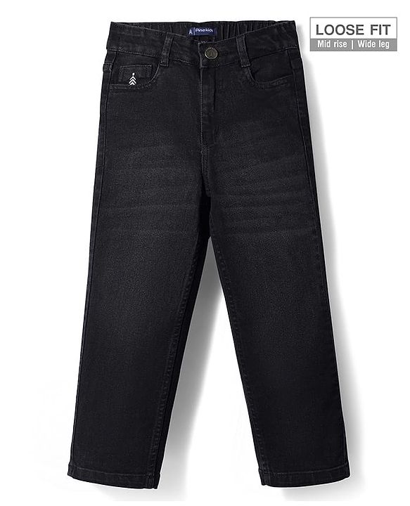 Pine Kids Denim Full Length Washed Jeans -Charcoal Grey
