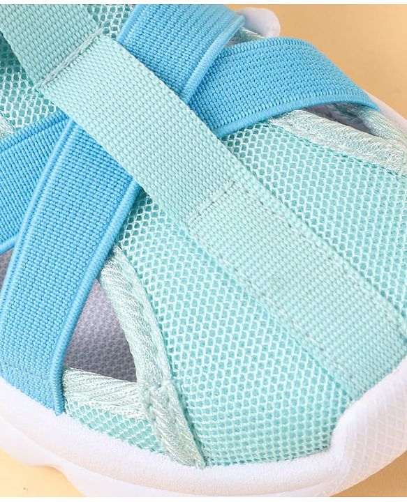Cute Walk by Babyhug Velcro Closure Sandals with Baby Print - Light Blue
