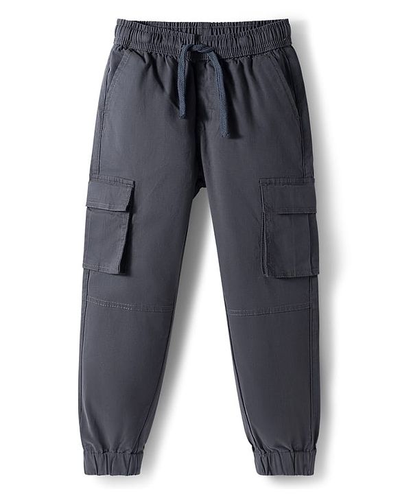 Pine Kids Woven Full Length Trouser With Cargo Pockets - Charcoal Grey