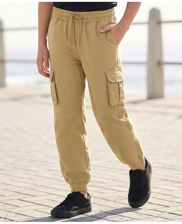 Pine Kids Woven Full Length Trouser With Cargo Pockets - Charcoal Grey