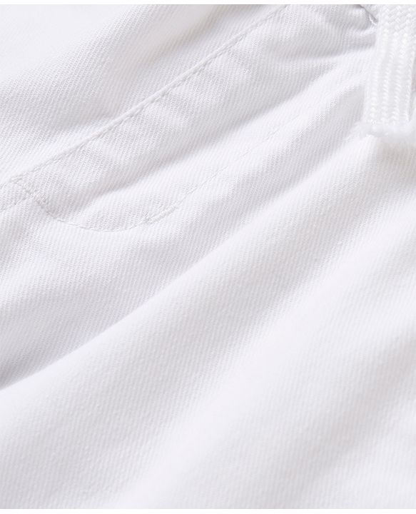 Pine Kids Woven Full Length Solid Color Trouser Pant - White