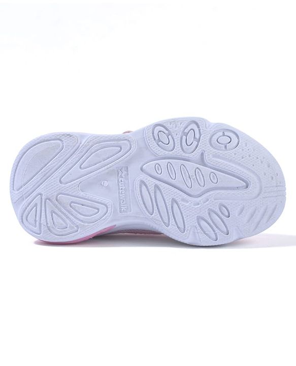 Cute Walk by Babyhug Sneaker Shoes With Velcro Closure & Floral Print - Pink