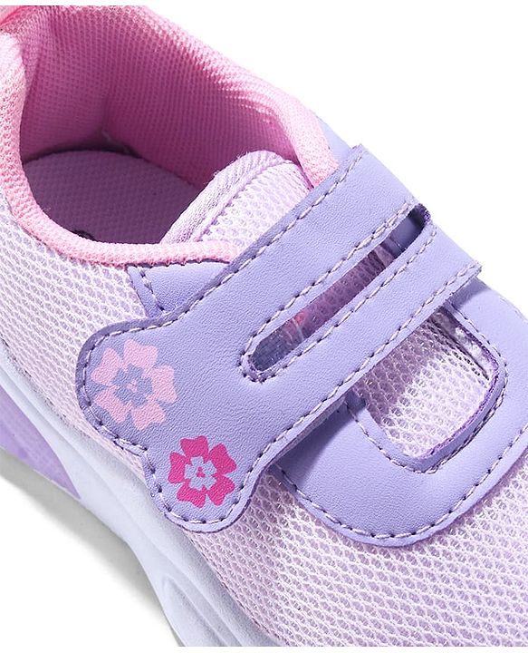 Cute Walk by Babyhug Sneaker Shoes With Velcro Closure & Floral Print - Pink